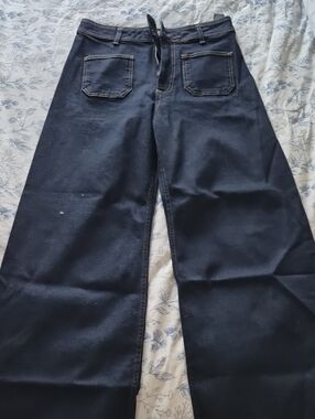 Zara Wide Leg Dark Navy Jeans
